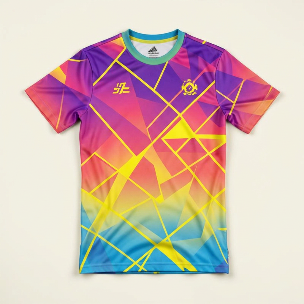 Camisa sublimada com estampa colorida em todo o tecido — sublimação total em Recife